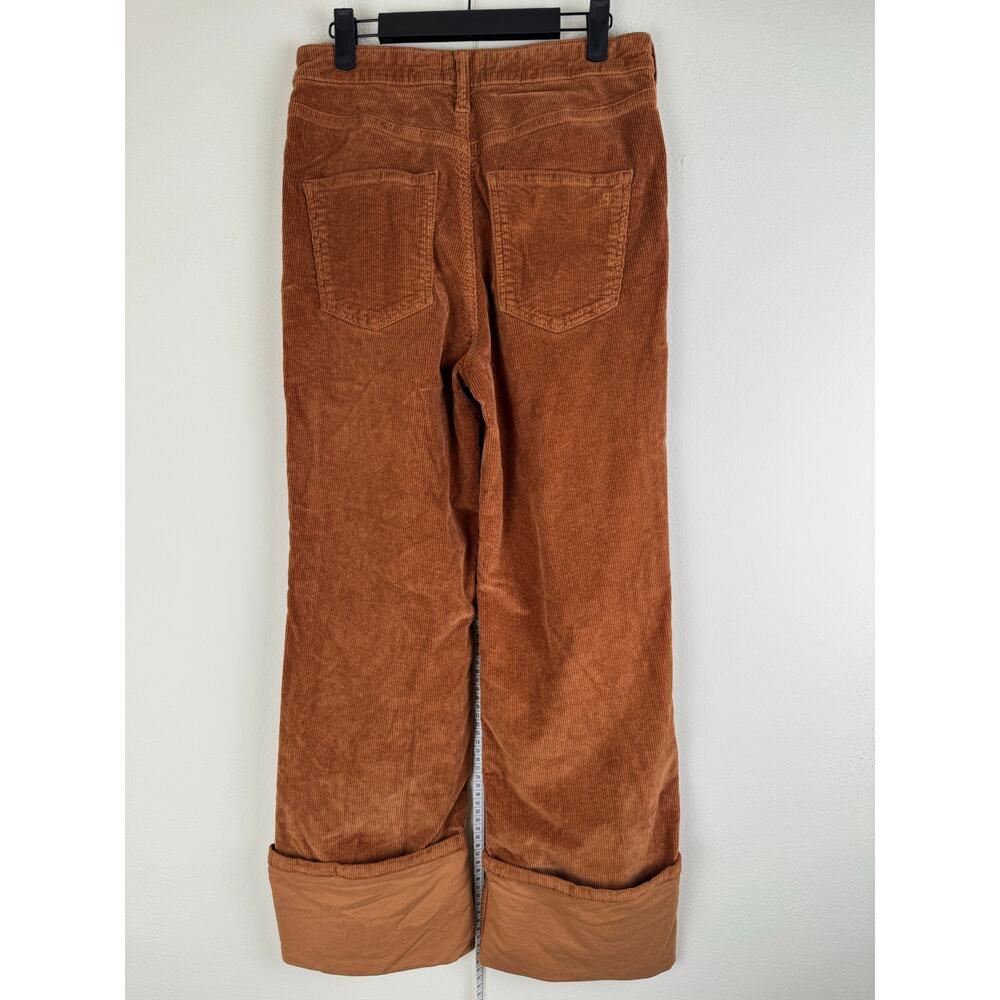 Pilcro Scotty Cuffed High Rise Straight Corduroy Pants Adobe 27 - Picture 9 of 15